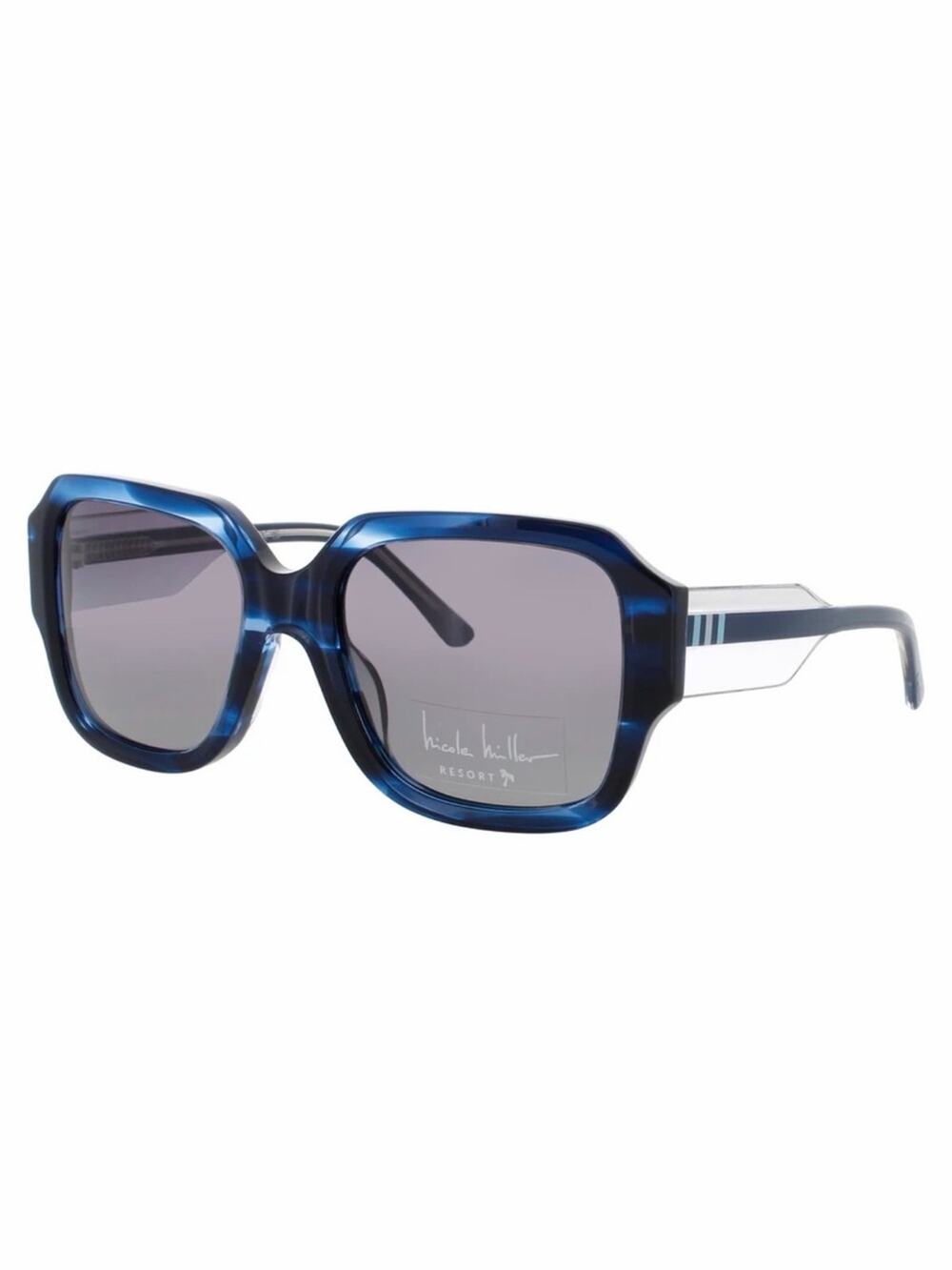 NEW!!! Nicole Miller SARDINIA C03 Blue Tortoise Oversized Sunglasses Polarized